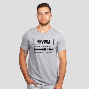 Gun Lover Gift for Men Anatomy of Pew T-Shirt